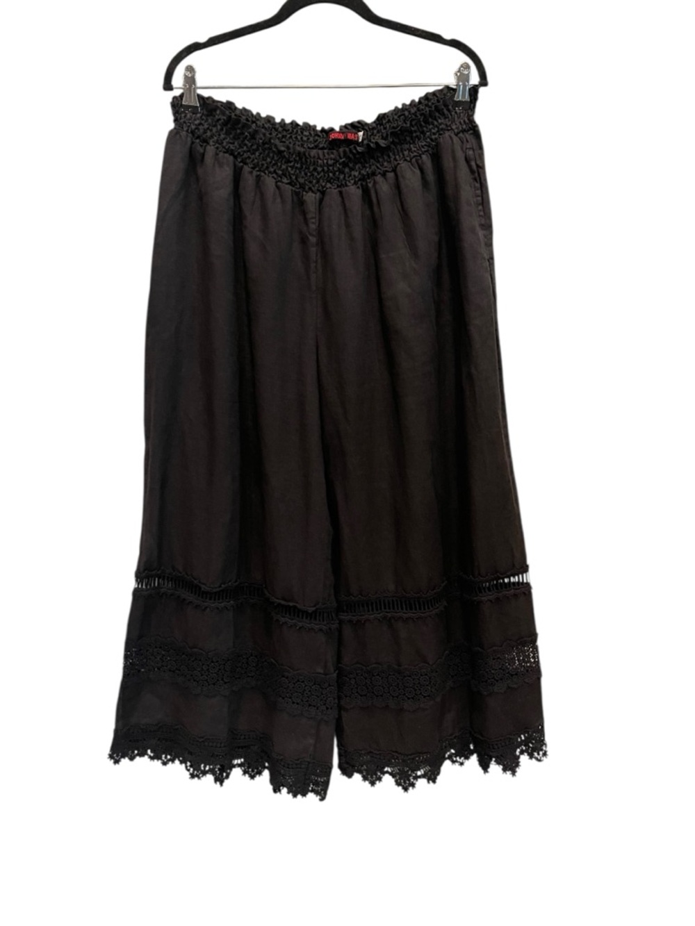Johnny Was crop lace cotton black pants Size:XL - Picture 5 of 11